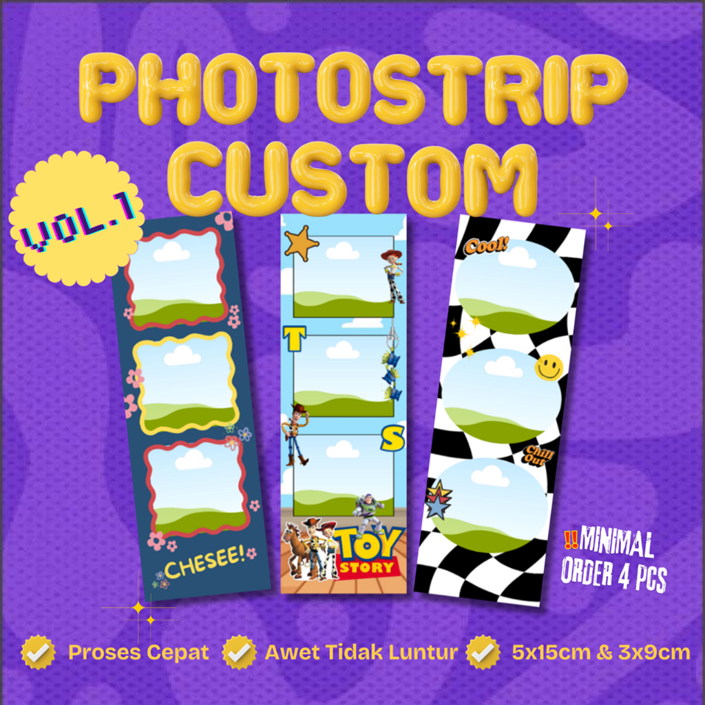 [Vol.1] CUSTOM PHOTOSTRIP 3x9 & 5x15 AESTHETIC PHOTOPRINT MANY CHOICES OF TRUST STUDIOO DESIGN