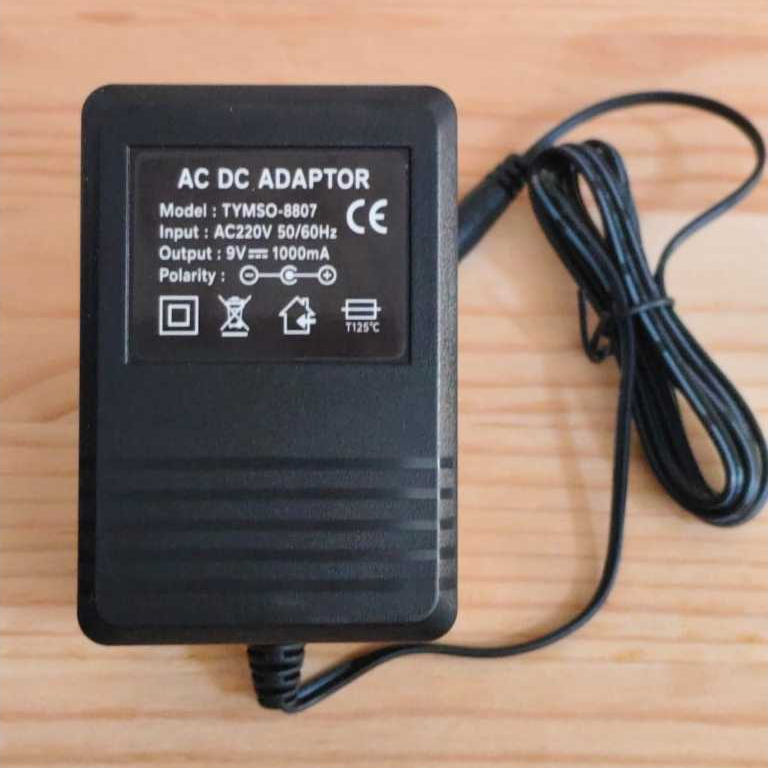 AC DC ADAPTER 9V 1000mA รุ่น TYMSO-8807 อินพุต AC220V 50/60Hz