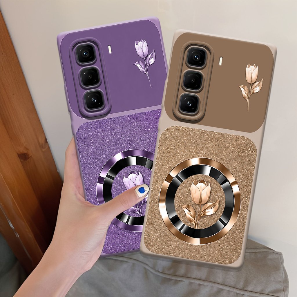 (FA-01) INFINIX HOT 60 60I 60 PRO 60 PRO PLUS Softcase Procamera Silicon Case flower motif r0sse ซิล