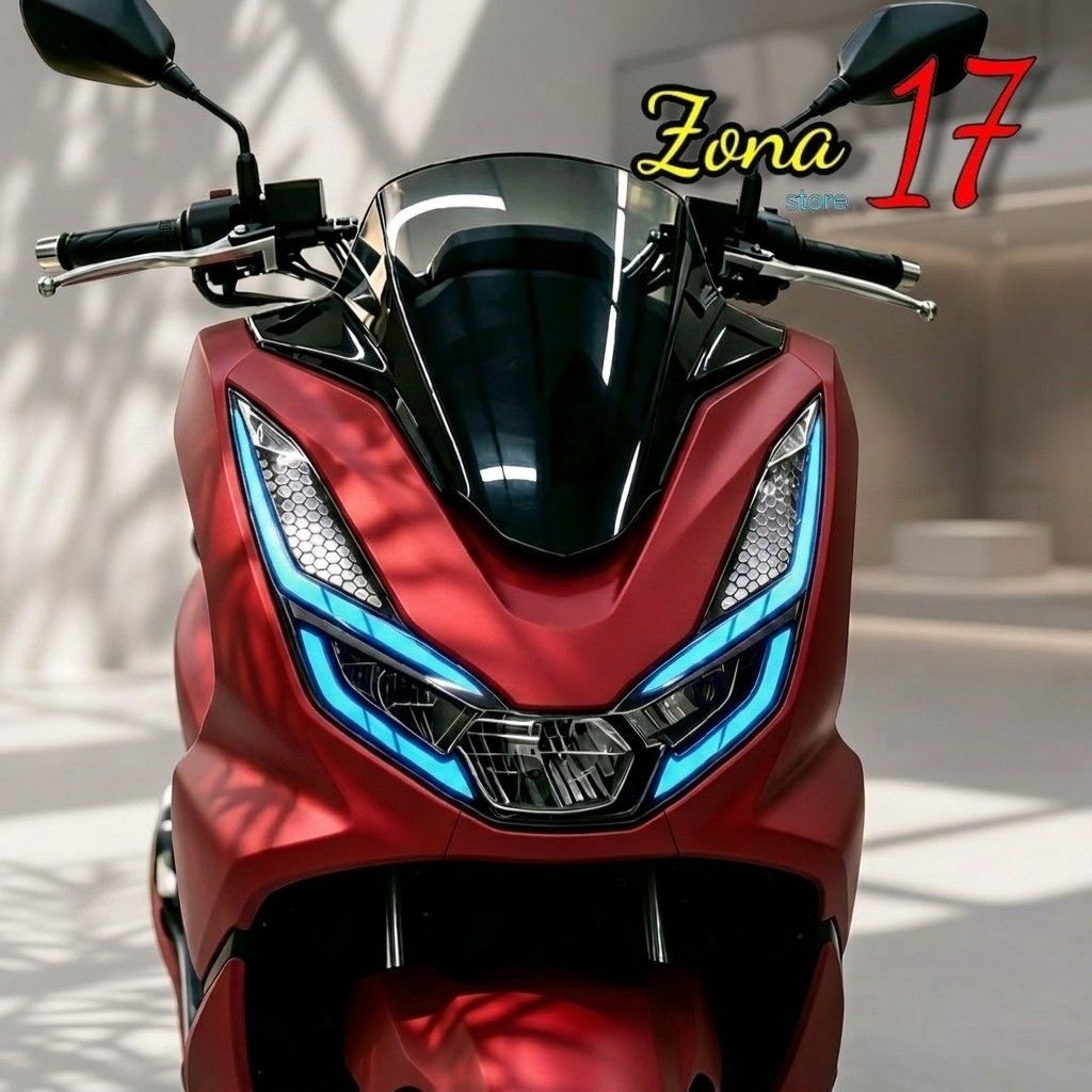 PCX 160 2020-2024 Spider Web Eyebrow Lamp Sticker | พีซีเอ็กซ์ 160 ตัดไฟหน้า | อุปกรณ์ตกแต่งรถมอเตอร