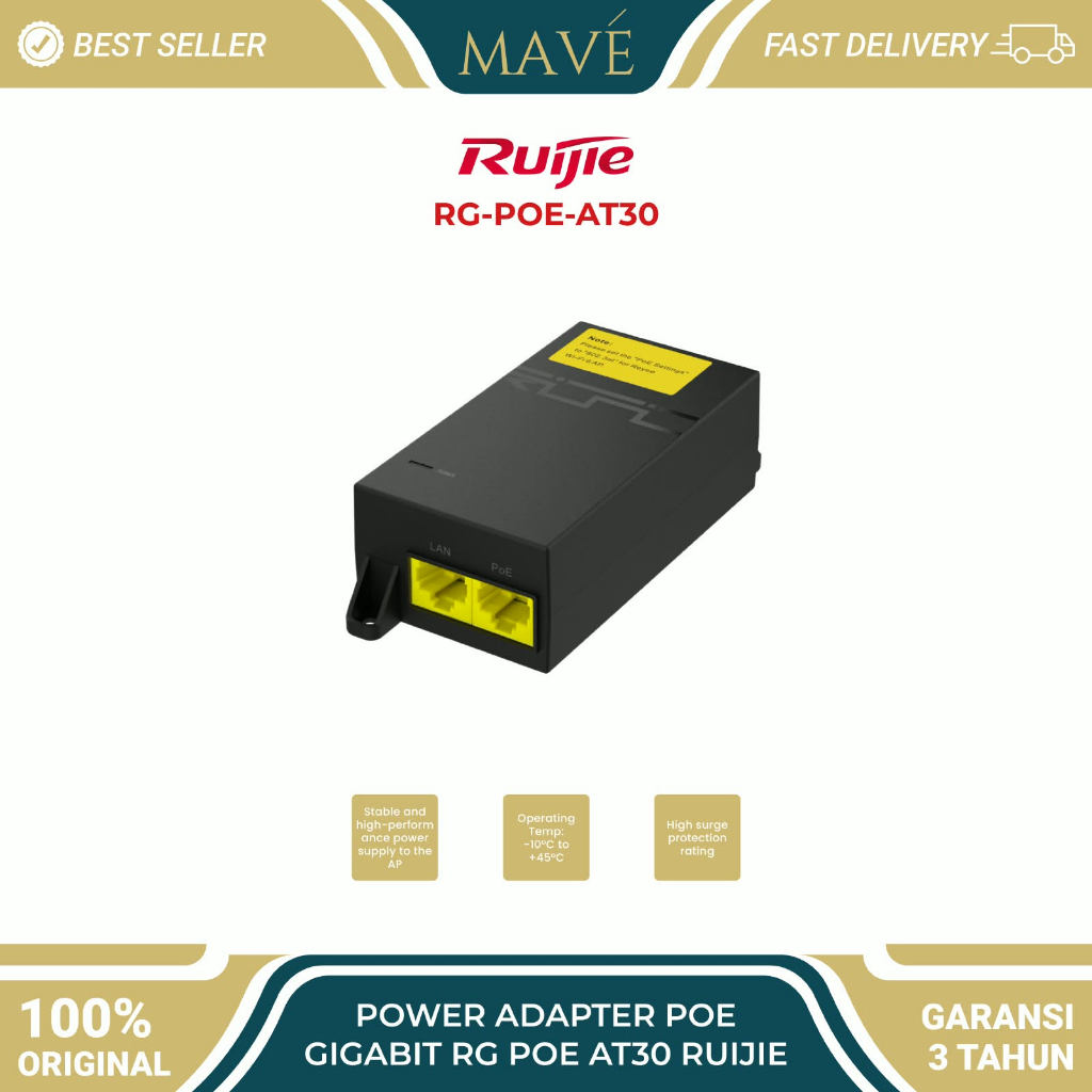 RG-POE-AT30 Ruijie Power Adapter PoE Gigabit RG POE AT30