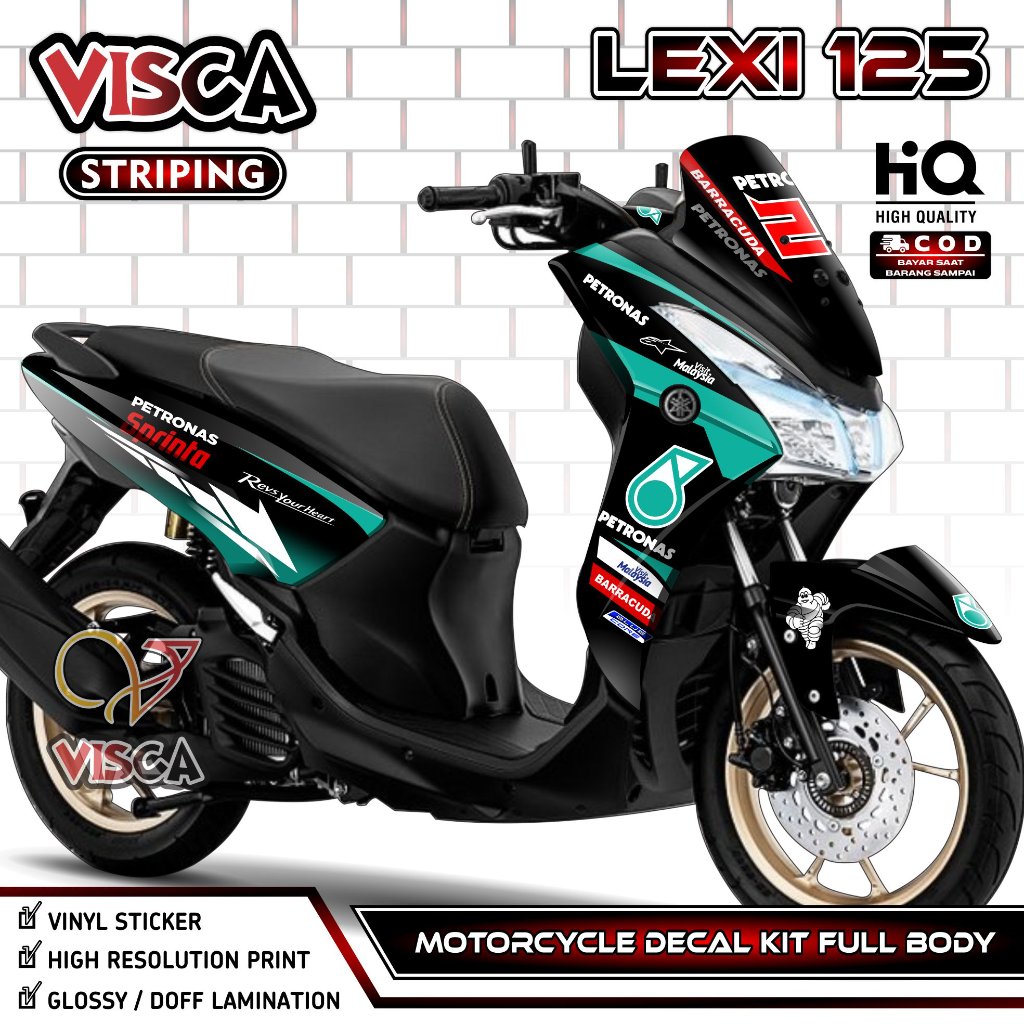 Lexi Full Body Decal - Lexi Full Body Motorcycle Sticker - Yamaha Lexi Full Body Decal - Lexi 125 St