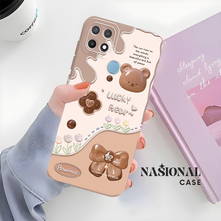 [89] Casing Compatible Hp OPPO A15/OPPO A15S เคสแบบยืดหยุ่นหมีล่าสุด