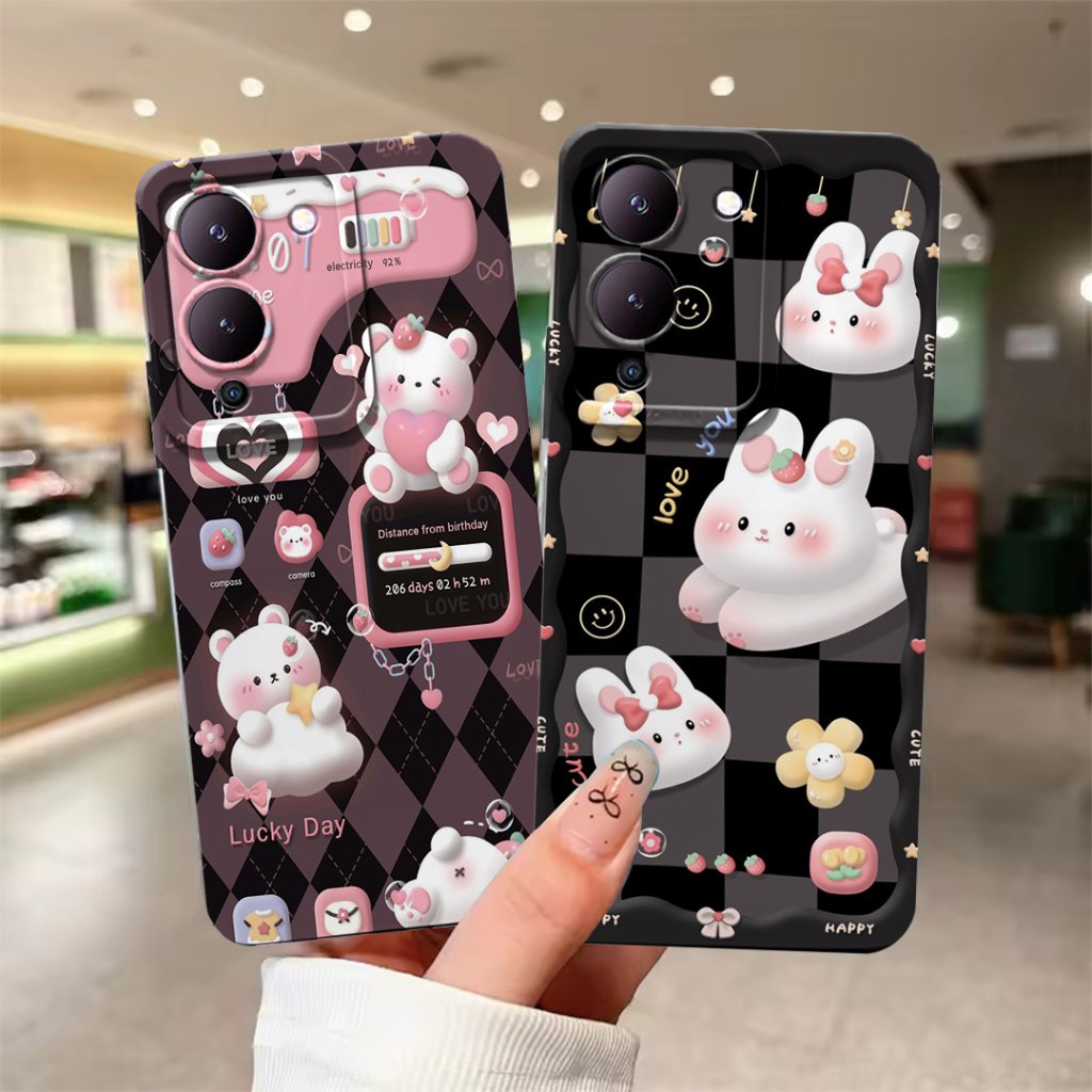 Softcase เข้ากันได้กับ Infinix Note 12 G96 - Note 12 Turbo G96 Case Motif Bear Anti Slip