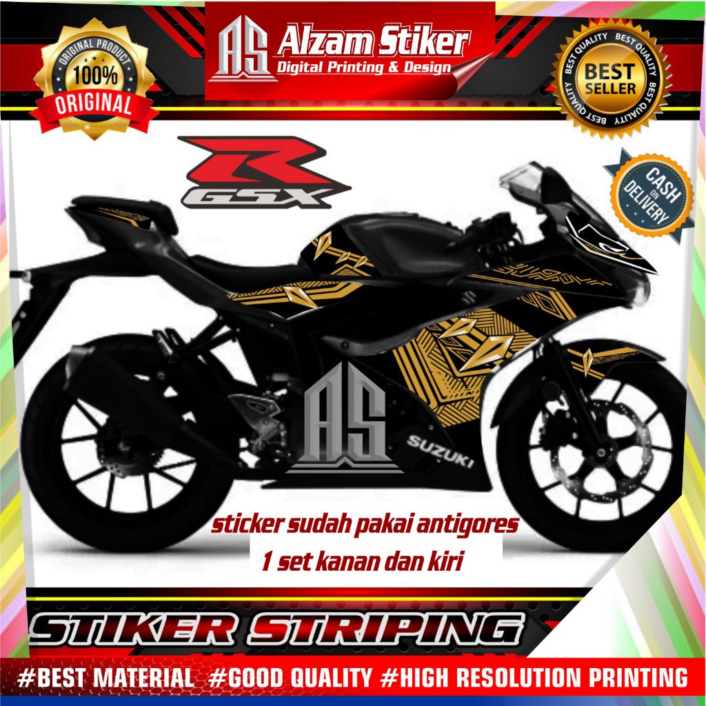 GSX R150 Semi Full Body Striping / GSX R 150 สติกเกอร์ / GSX R 150 Variation สติกเกอร์ BP Design