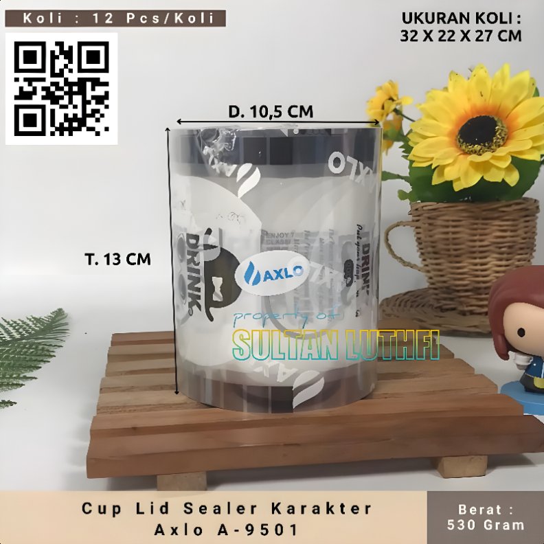 ถ้วยซีลพลาสติก เครื่องดื่ม 1000 ถ้วย Axlo Motif A-9501