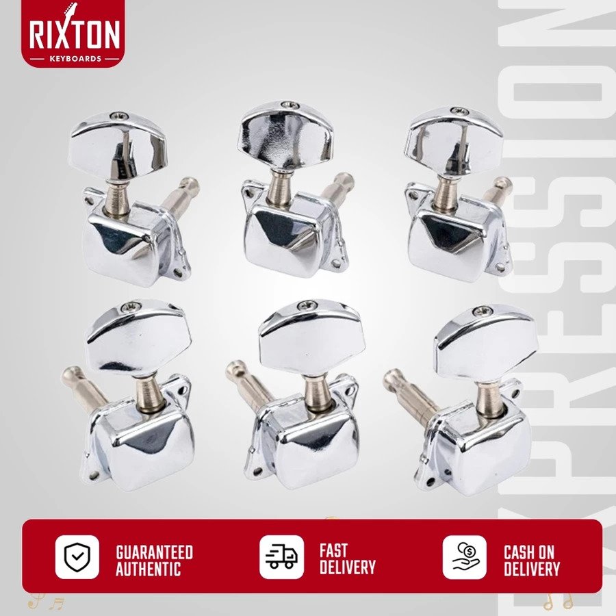 RIXTON กีตาร์จูนเนอร์ 3R 3L 15:1 หัวเครื่อง 6 ชิ้นสําหรับกีตาร์ไฟฟ้าอะคูสติก LP SG ES PRS