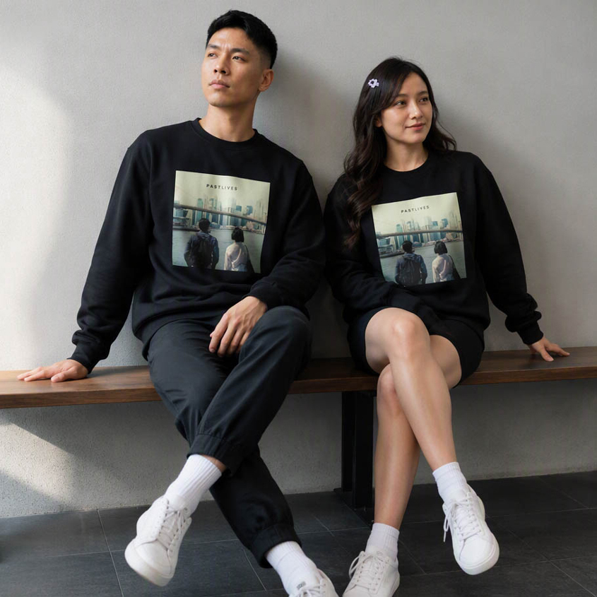 KATUN Past Lives Crewneck Sweatshirt Casual Cotton Unisex Cotton Fleece