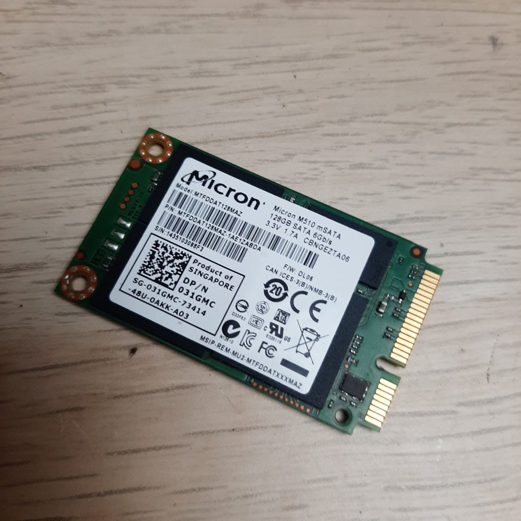 SSD mSATA Micron M510 128GB SATA 6Gb/s แล็ปท็อปมือสอง SSD ภายใน