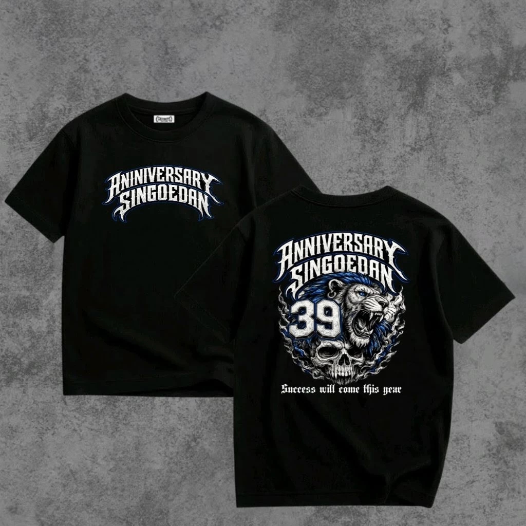 เสื้อยืดพิเศษ Singoedan Anniversary 39th - Cotton Combed 30s ลุคอย่างเป็นทางการ