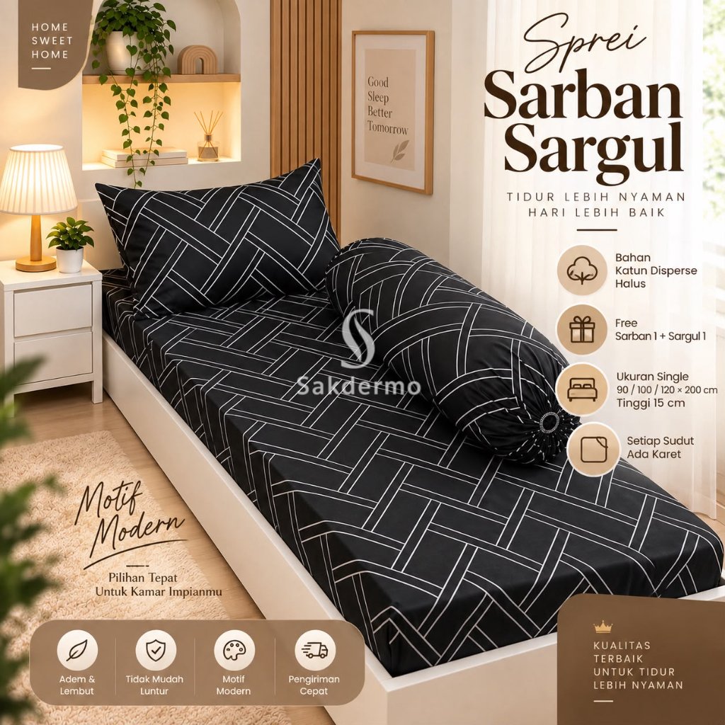 ใหม่ล่าสุด AESTHETIC MOTIF SINGLE SET BED SHEET / SINGLE SET BED SHEET UK 90/100/120 / AESTTHETIC SI
