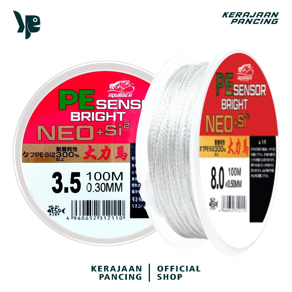 Kingdom สายตกปลา 100m PE Sensor สีขาว Bright NEO+si2 ญี่ปุ่น super Strong สายตกปลา
