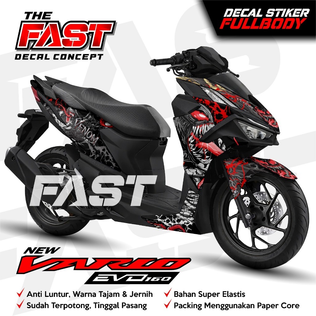 สติ๊กเกอร์รูปลอก Vario 160 2026 EVO VENOM Full Body ล่าสุด SPORTY LOOK DESIGN - สติ๊กเกอร์ Variation