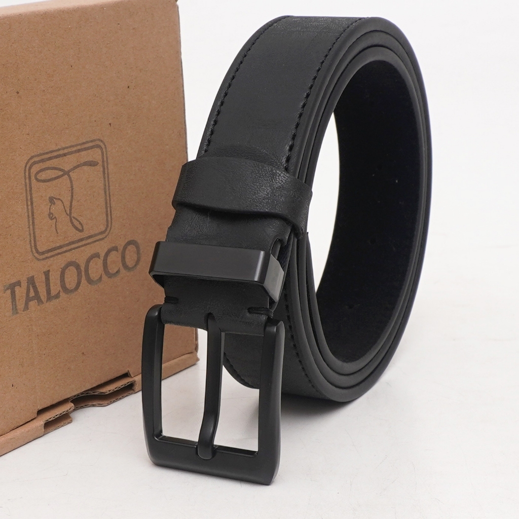 เข็มขัดหนัง Pu พรีเมี่ยมสําหรับผู้ชาย TALOCCO หัวเข็มขัดผู้ชาย SJP 010 3.5 ซม.