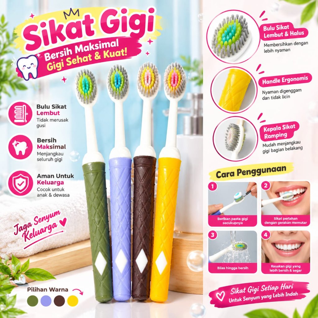 [1 แพ็คมี 4 ชิ้น] Ortho Braces แปรงสีฟันทําความสะอาดพื้นที่ที่ยาก Plaque Dental Braces 40g หลายสี