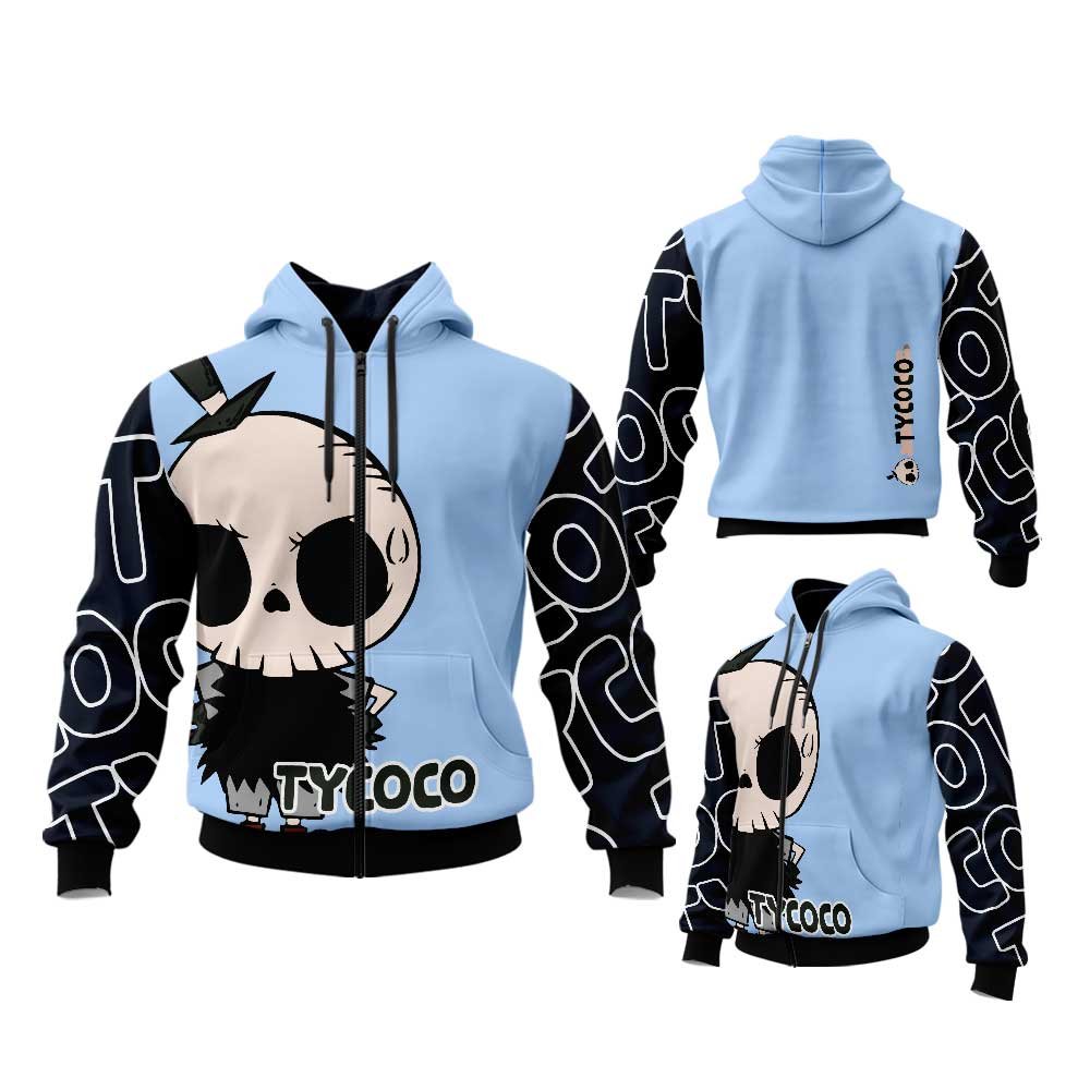 TYCOCO เสื้อแจ็คเก็ตมีฮู้ดซิปพิมพ์ลาย ART 03