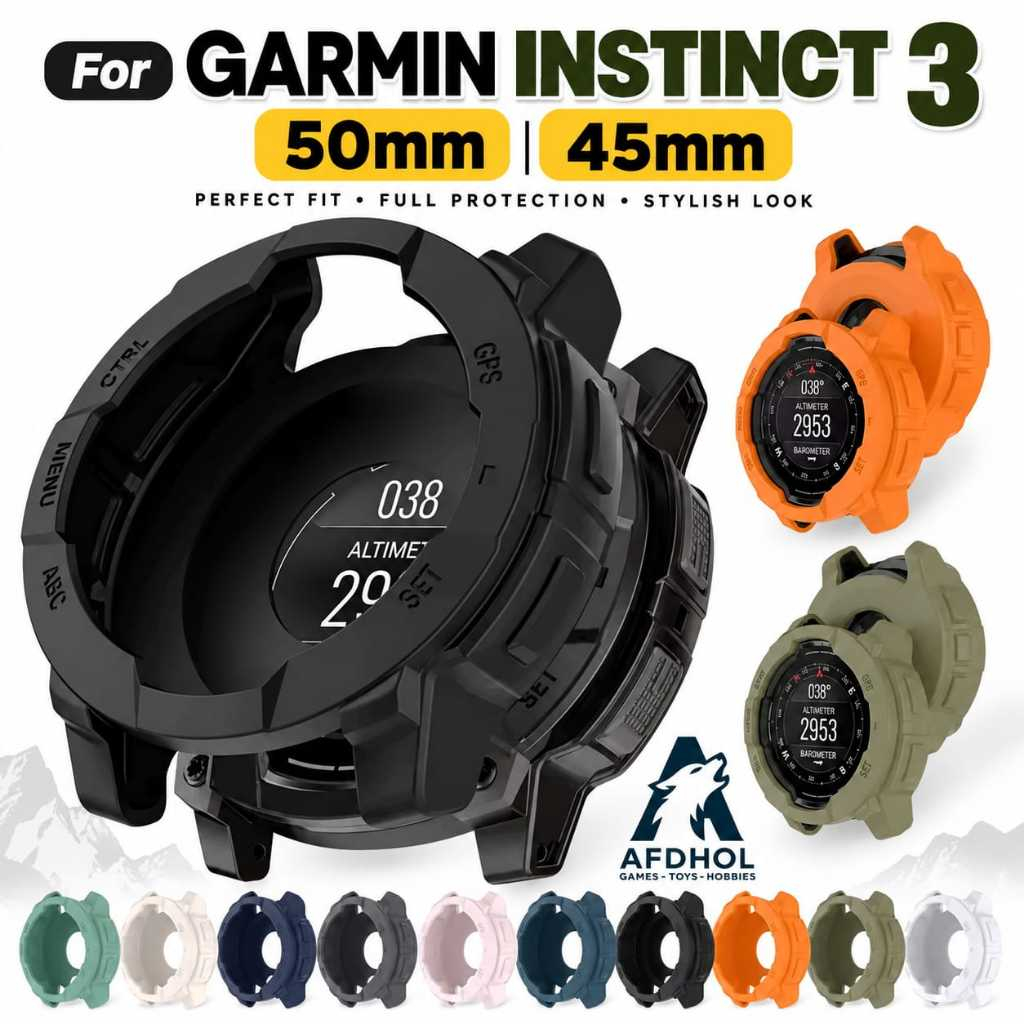 BUMPER SOFT CASE สําหรับ GARMIN INSTINCT 3 AMOLED SOLAR TACTICAL INSTINCT3 SILICONE SILICONE ฝาครอบ 