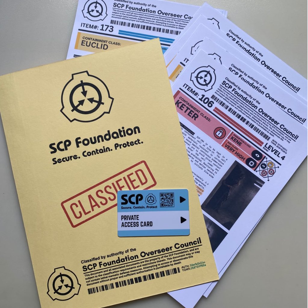 ไฟล์เอกสารโฟลเดอร์คลาสสิก SCP Foundation