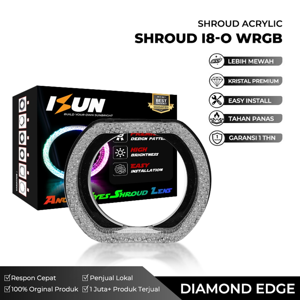 Shroud Matrix 5D อะคริลิครถจักรยานยนต์ I8-O-WRGB 2.5 นิ้วหรือ 3.0 นิ้ว APP บลูทูธ 210 โหมด DC12V