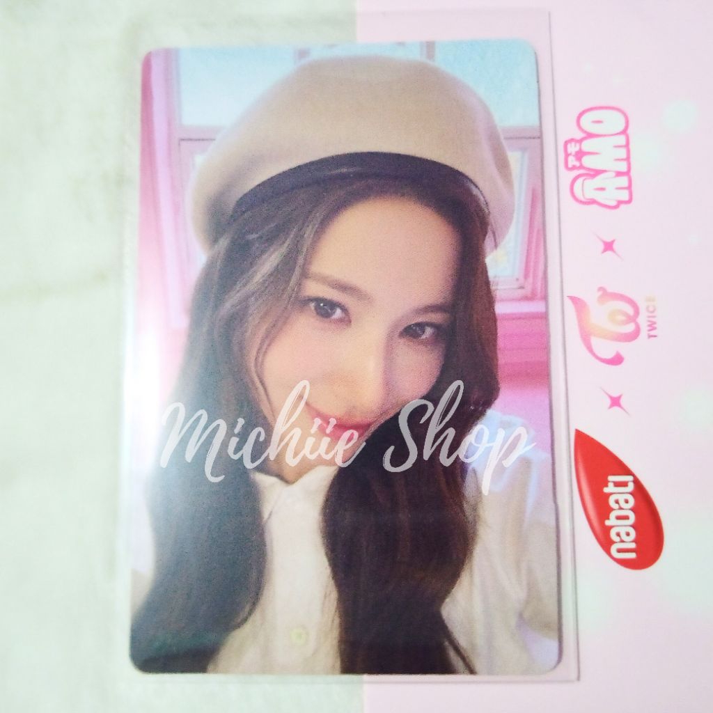 Sana Twice x Nabati การ์ดสตรอเบอร์รี่ | ภาพนาบาติ x Twice x Amo OFC