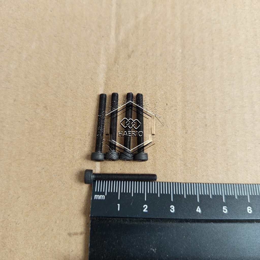 BOLT L M3X25 (2.5CM) STEEL BOLT L STEEL M3 X 25 FULL THREAD GRADE 12.9 BOLT L STEEL M3 LENGTH 2.5 CM