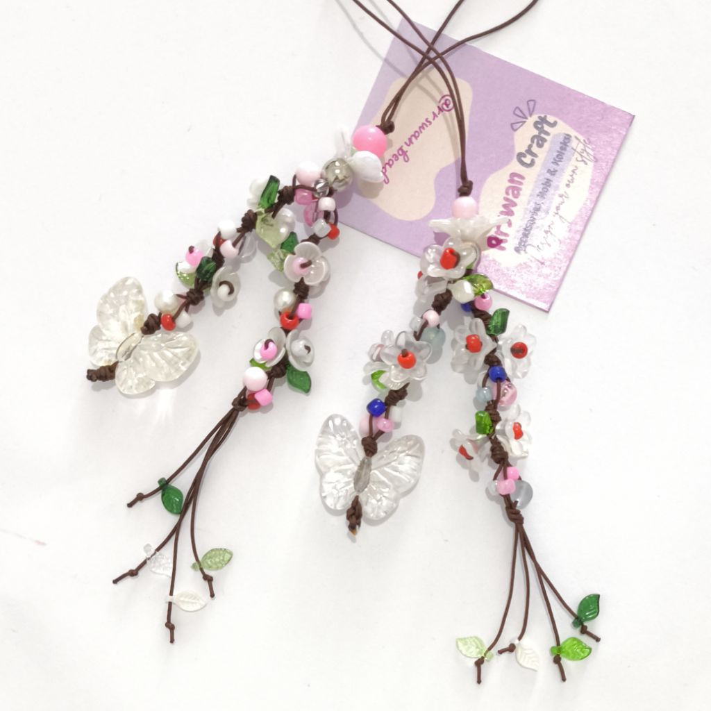 GANTUNGAN KEYCHAIN / HP STRAP / STRAPPHONE BEADS FLOWER