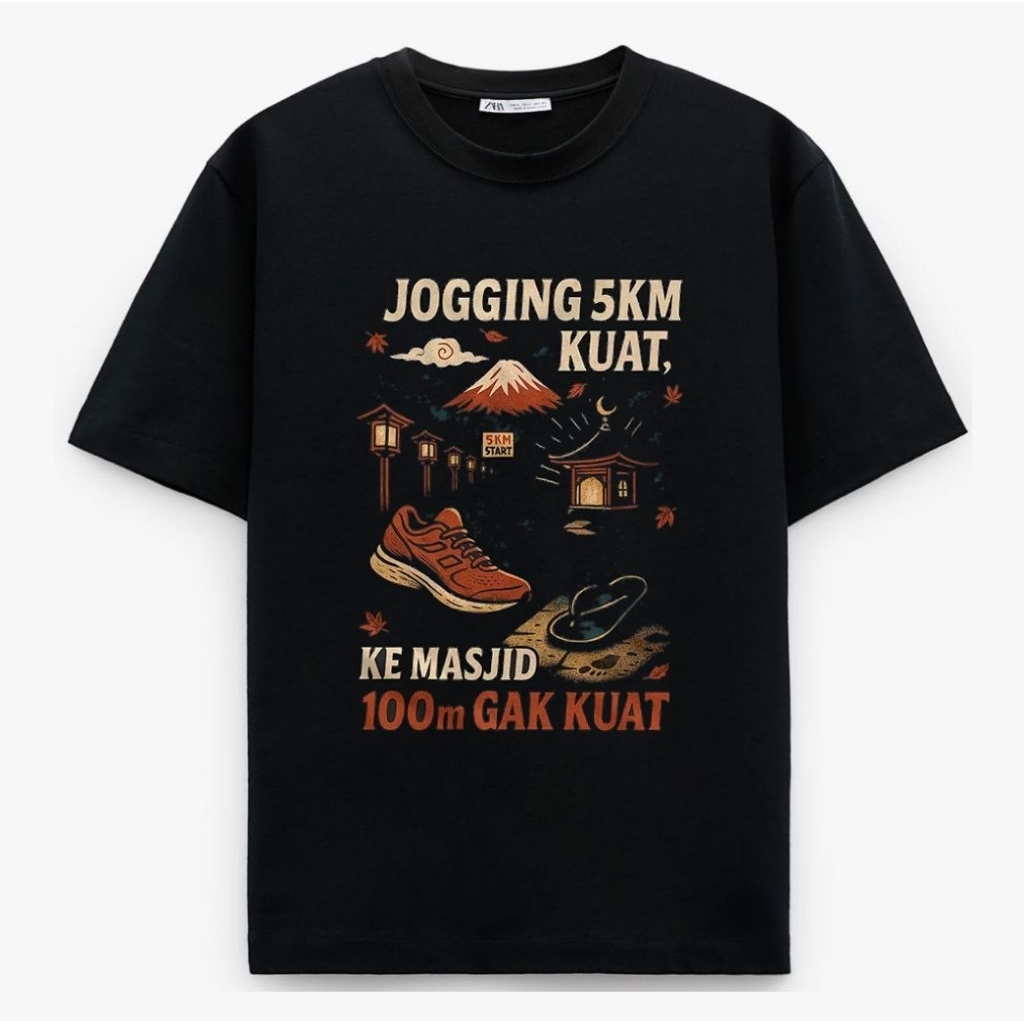 5KM JOGGING เสื้อยืด STRONG TO MOSQUE 100M NOT STRONG SPONSOR