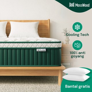 MossWood kasur lantai pegas springbed tebal 25cm empuk matras anti lembab ukuran 90x200cm