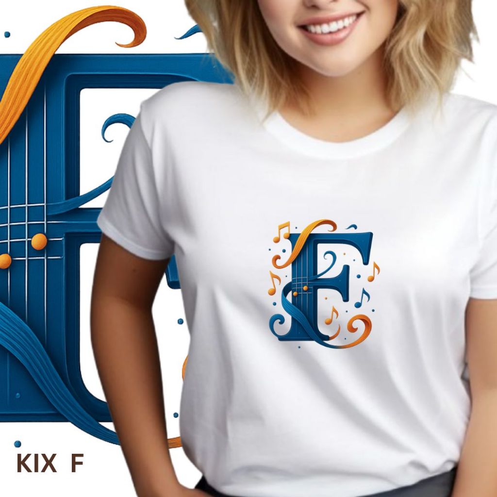 3DHY KIX F - KIX J ALPHABET เสื้อยืด A - Z 3D TSHIRT DISTRO TOP สําหรับผู้ชายและผู้หญิงออกแบบสกรีนแบ