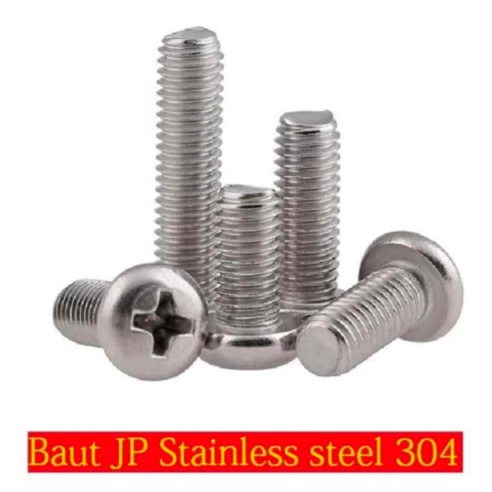 (10 ชิ้น) JP M2 x 4 Bolts / Philips M2 x 4 Pan Bolts / 2mm x 4mm Plus Bolts สแตนเลส 304 Anti-Rust