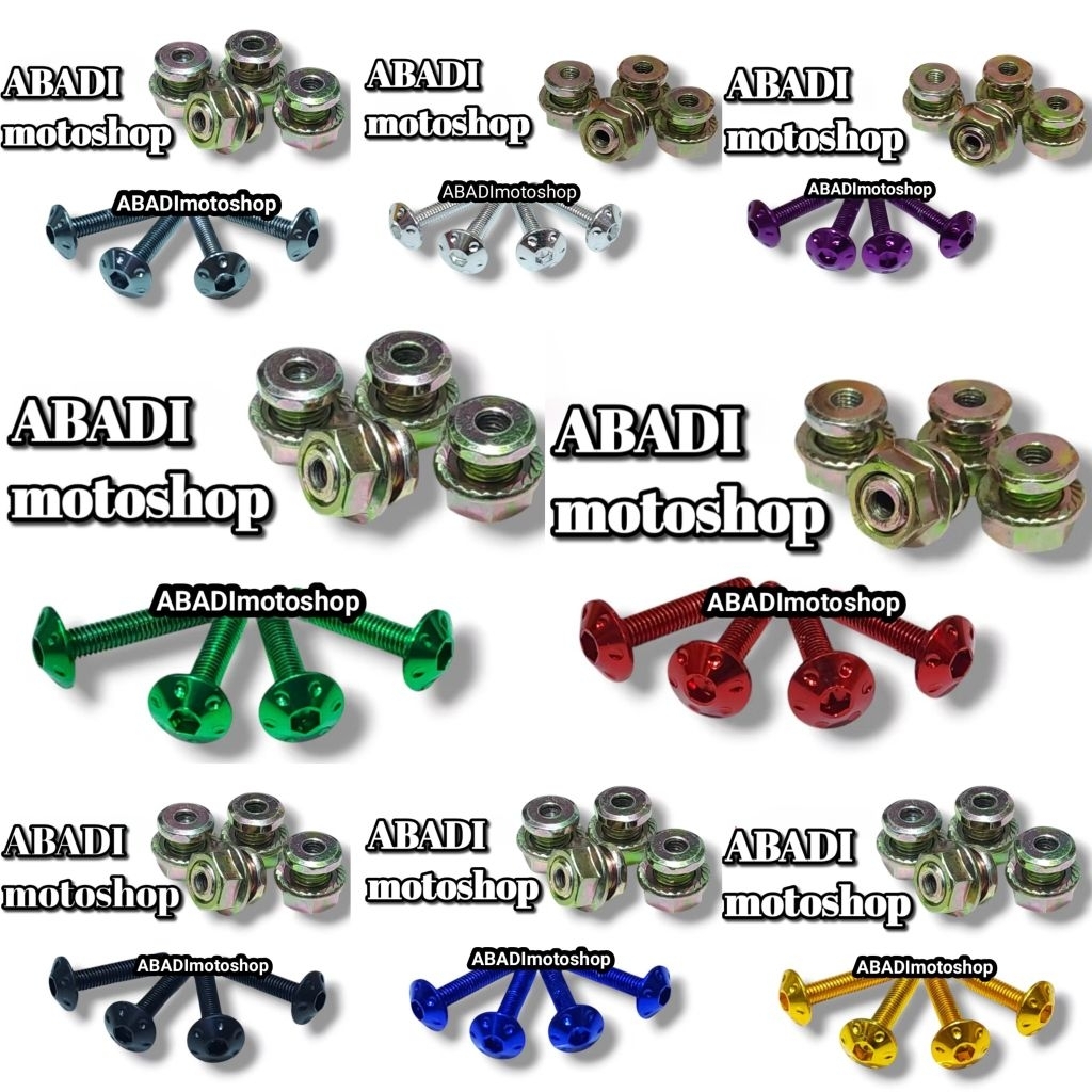 2.5CM M5x25 DRAT8 SPOT VISOR BOLT plus ANTI-BREAK NUT WINSHIELD BOLT NMAX LEXI VISION ADV AEROX CB15