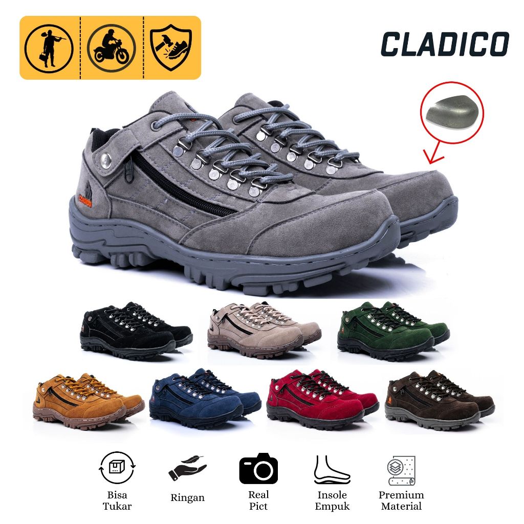 รองเท้าเดินป่าสําหรับผู้ชายและผู้หญิงขนาด36-46 Touring Safety Project Steel Toe Claryco Lion Low Sue