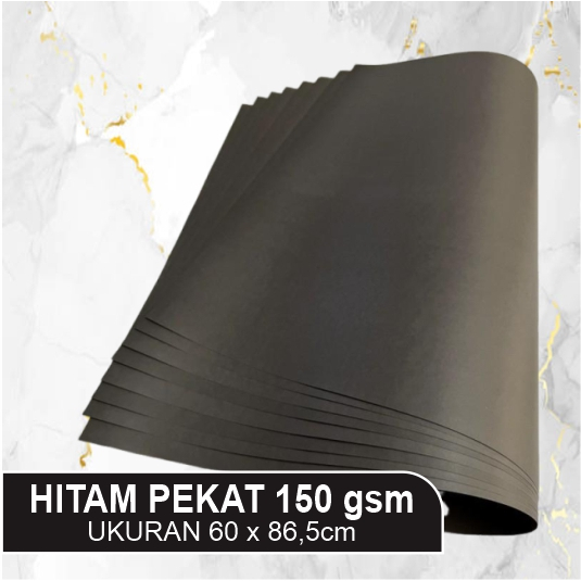 BC PLANO PAPER Solid BLACK ขนาด 61x86 ซม