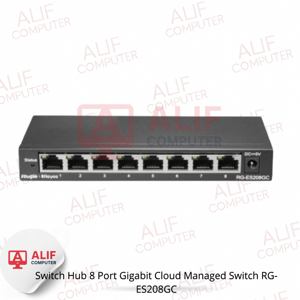 Gigabit Cloud Managed Switch RG-ES208GC 8 พอร์ต Hub Switch