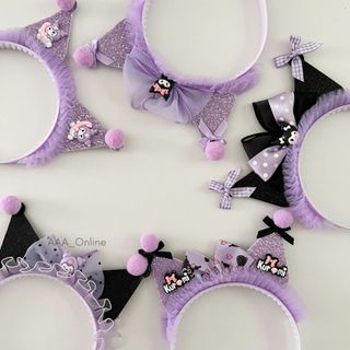 Bando Kuromi Sanrio Lucu Bandana Bando Anak Perempuan Dewasa