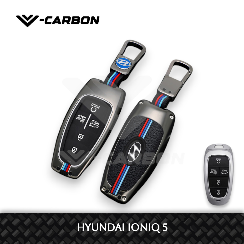 V-Carbon Metal Key Cover Smartkey Casing Metal Key Cover Hyundai IONIQ 5