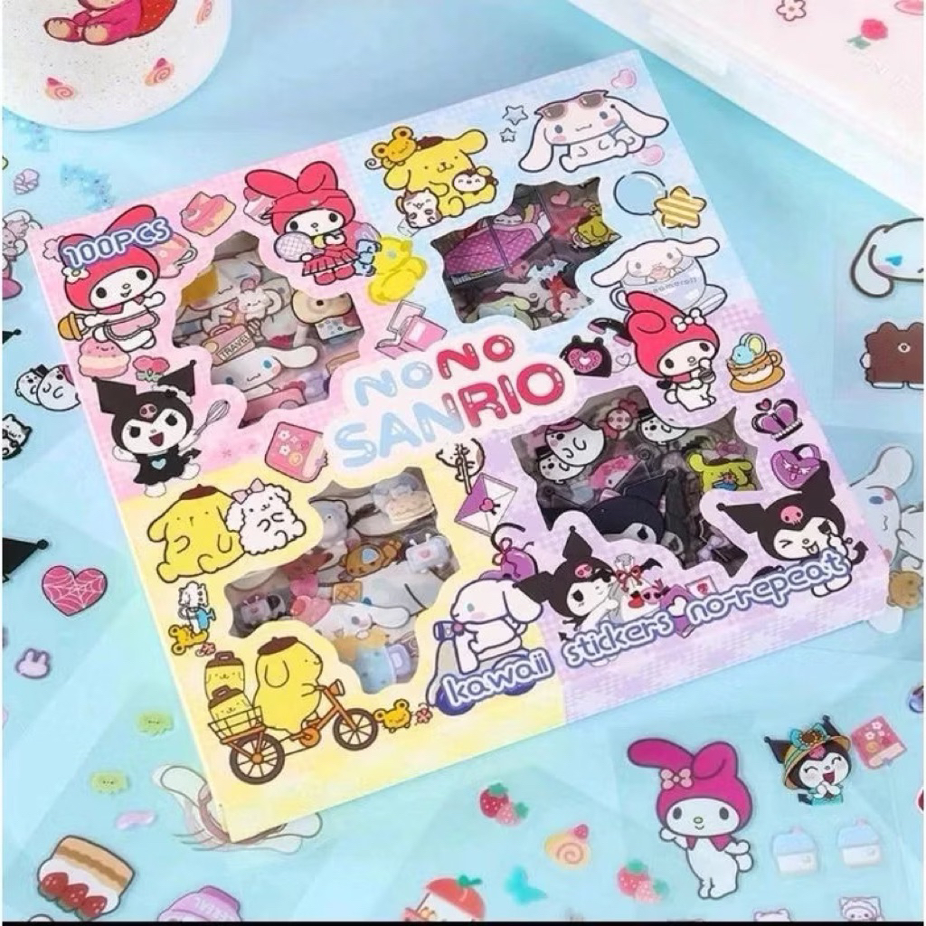 SANRIO STICKERS KUROMI สติ๊กเกอร์ LOTSO สติ๊กเกอร์ CINNAMOROL