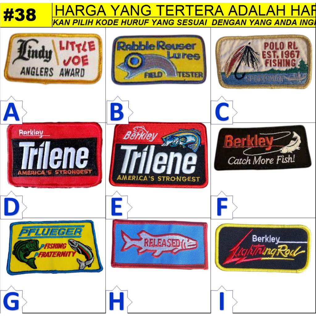 FISHING PATCH EMBROIDERY BY CUSTOM EMBROIDERY UNIT 38