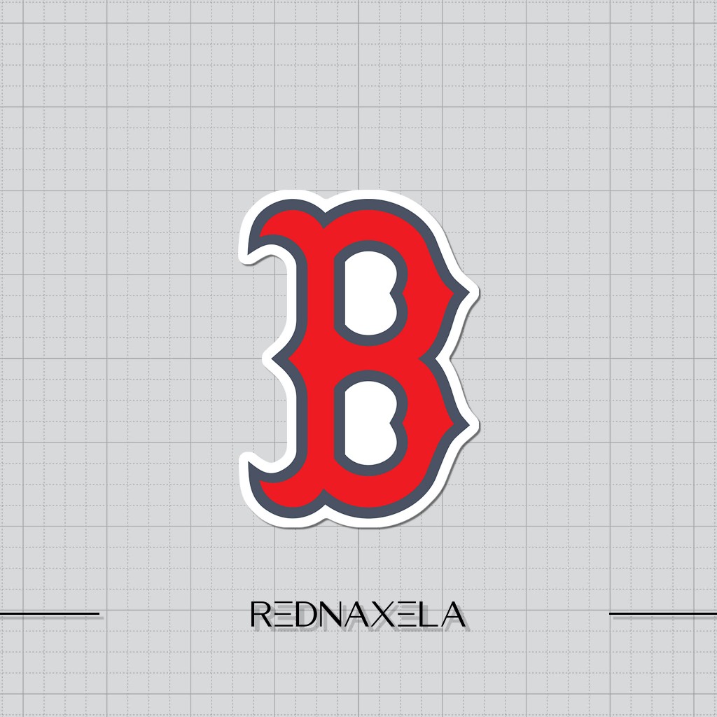 Boston Red Sox 4 สติ๊กเกอร์ไวนิลเบสบอล สติ๊กเกอร์กระเป๋าเดินทางกลางแจ้ง สติ๊กเกอร์แล็ปท็อปกันน้ํา