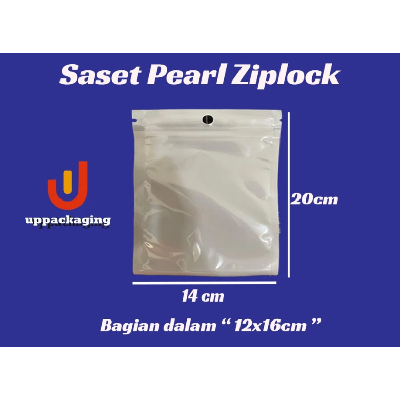 ZIPLOCK CLIP 14x20 PEARL WHITE ZIPLOCK พลาสติกแพ็คพลาสติก