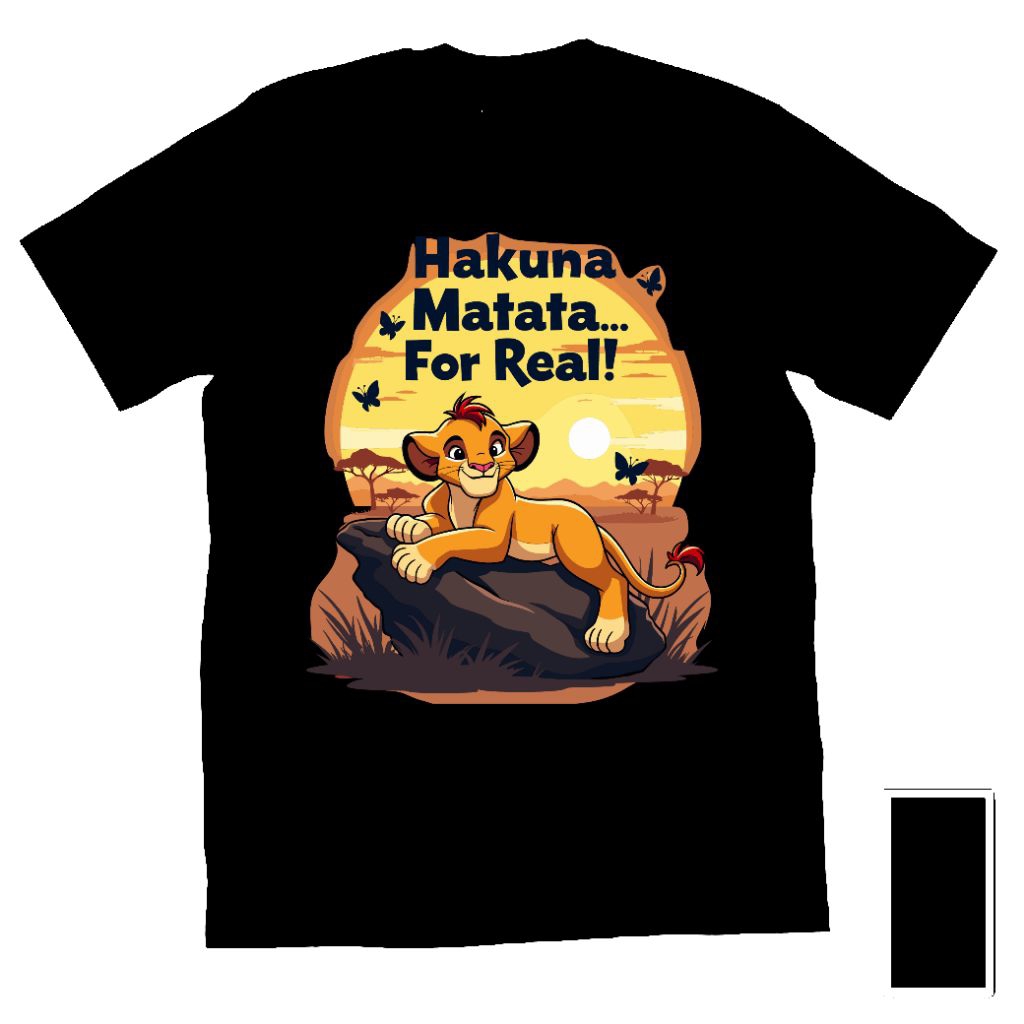 เสื้อยืด Unisex สําหรับเด็กผู้ชาย เด็กผู้หญิง ผู้ใหญ่ Simba Lion The Lion King King King Kings Hukun