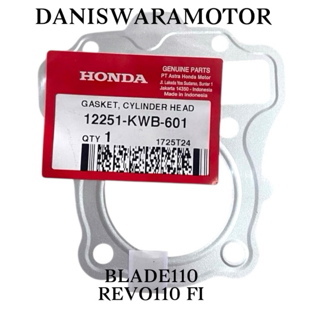 PERPACK DEKSEL GASKET CYLINDER HEAD REVO ABS 12251-KWB-601 HONDA AHM