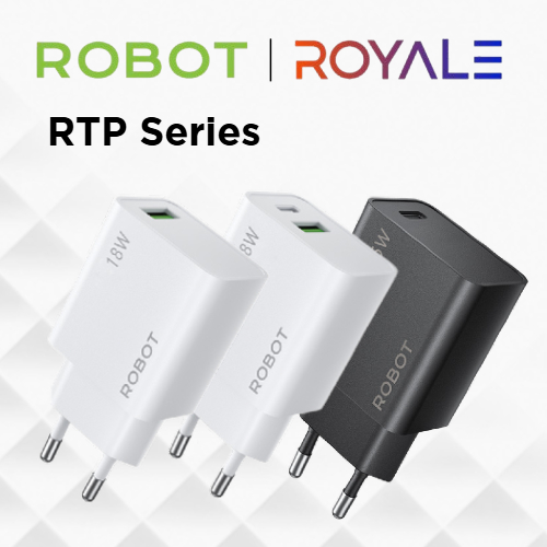 ROBOT RT-P1/P2/P6/P8 Charger Head Adapter ประกอบด้วยสาย USB-C Quick Charge Original Warranty