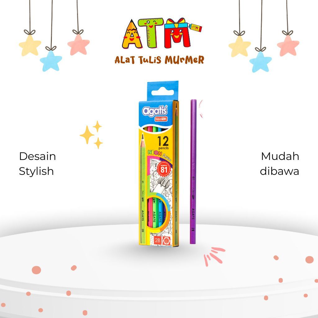 2B PENCIL/2B PENCIL/AGATIS NEOPEX HEXAGONAL GRAPHITE PENCIL 2B NEON 111GNH-2B-F6O01