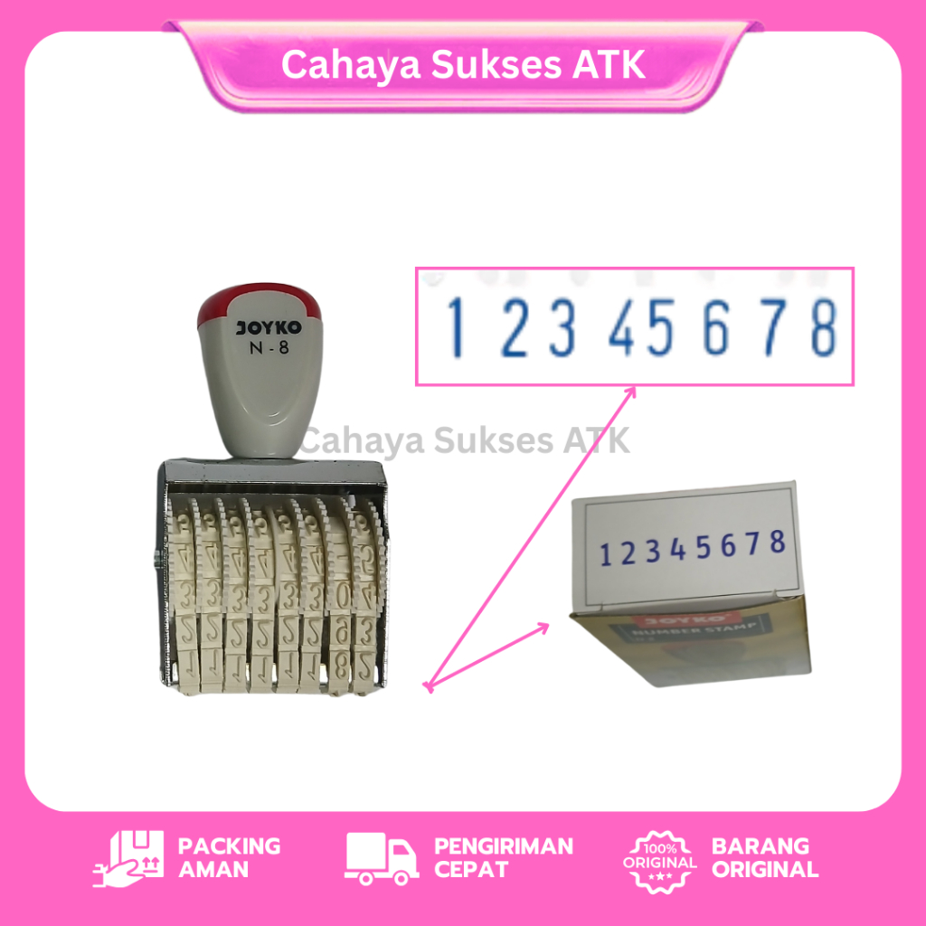 Joyko Stampel Number N8 Number 8 Digit Stamp