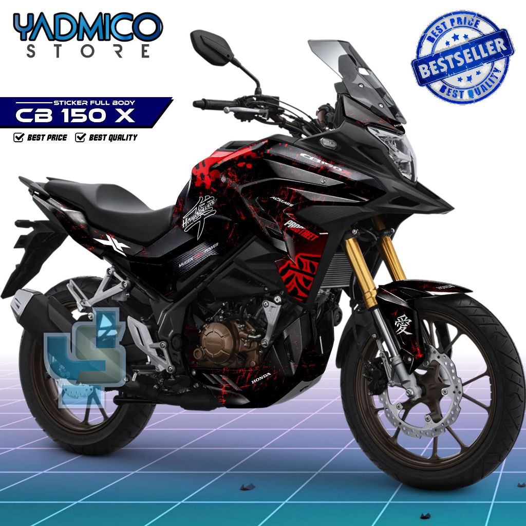 CB 150 X Full Body Decal / CB150 X Fullbody Motorcycle Sticker / CBX 150 Decal / CB X 150 Striping H