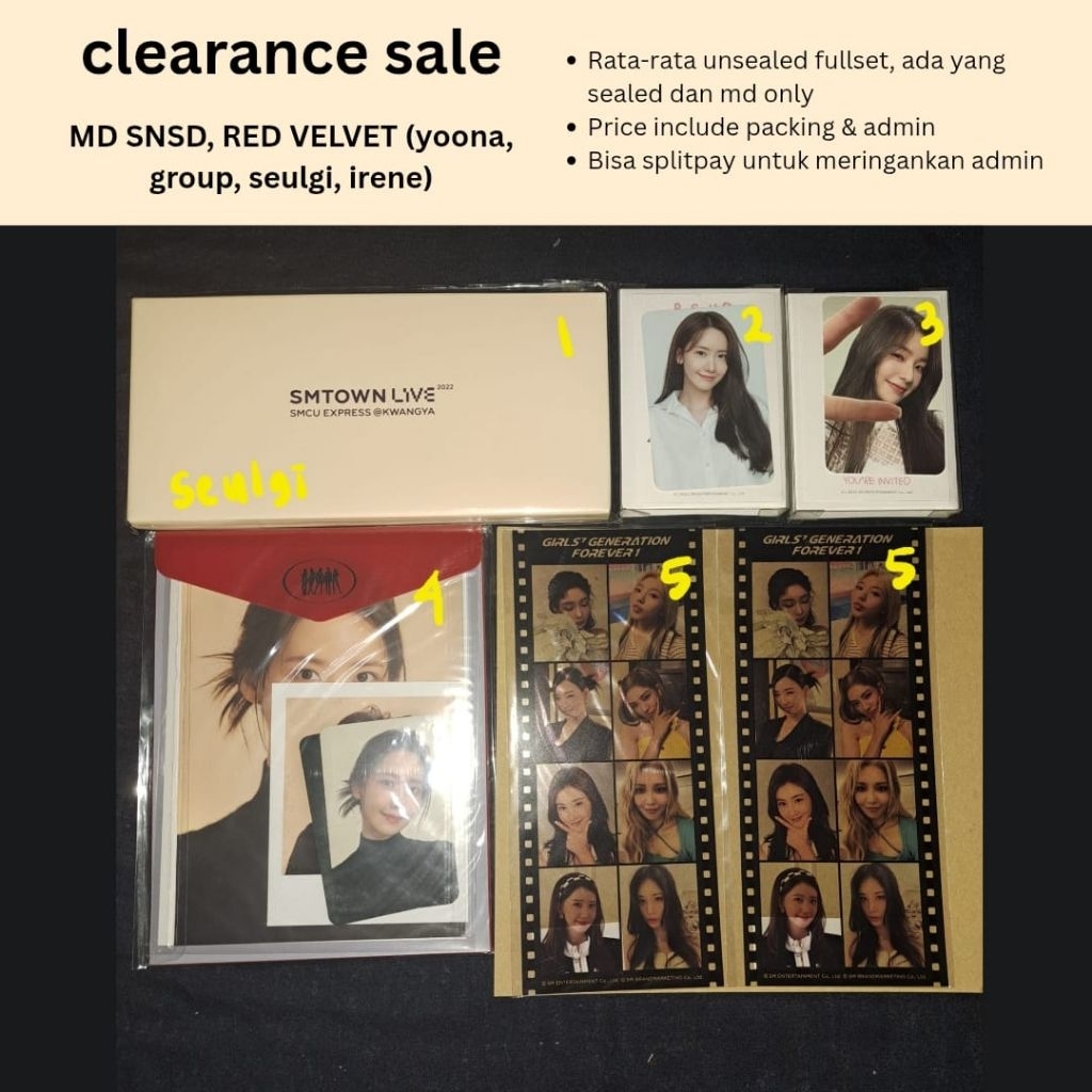 ลดล้างสต๊อก MD SM ARTISTS GIRLS GENERATION RED VELVET SNSD RV PC PHOTOCARD ALBUM SG22 SG23 PHOTOPACK