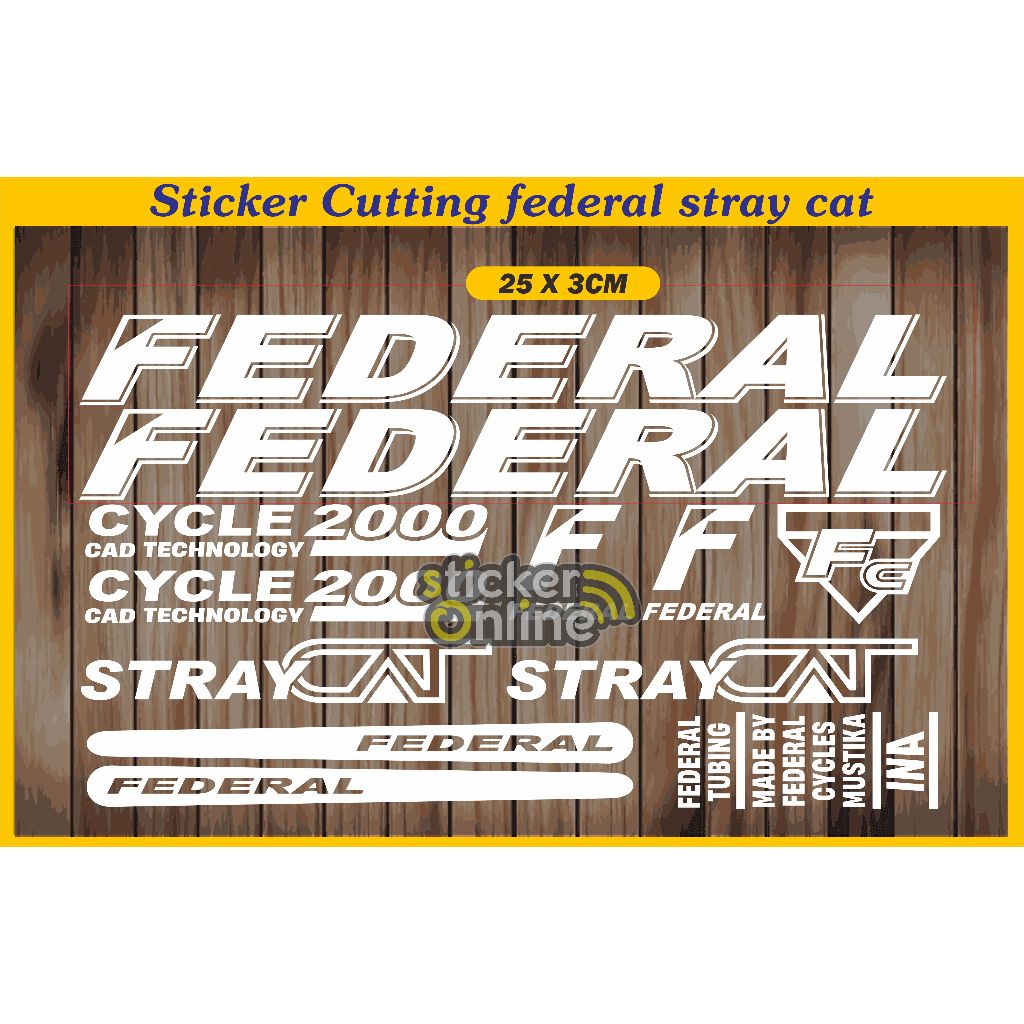 สติ๊กเกอร์ตัดจักรยาน FEDERAL Straycat