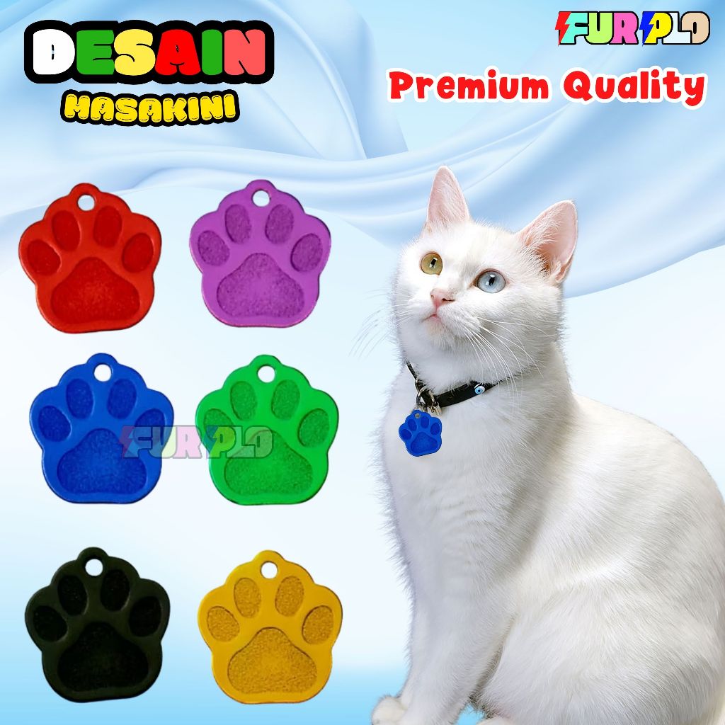 PREMIUM QUALITY สร้อยคอแมวชื่อ TAG จี้เท้า Furplo MOTIF
