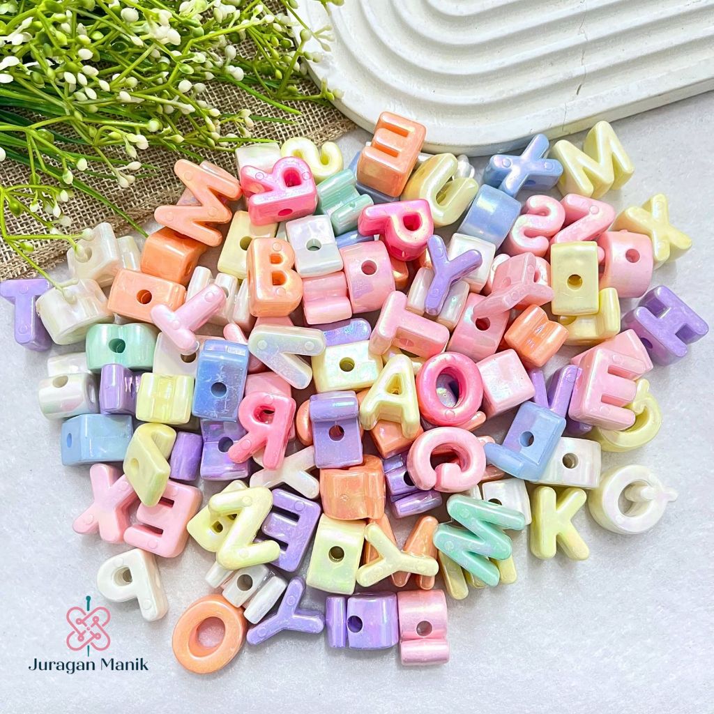 3D ขนาดใหญ่ ALPHABET LETTER BEADS - 3D LETTER BEADS CAN CHOOSE